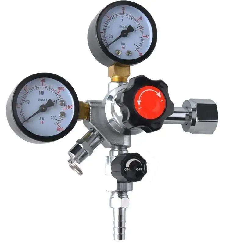 Двойной газовый регулятор CO2 CGA320/3/8 коннектор