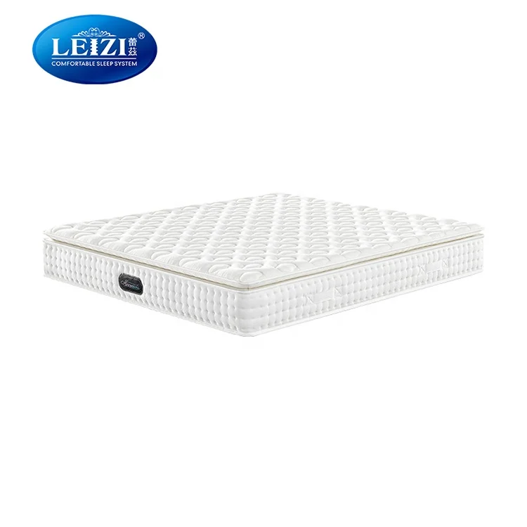 Factory manufacturers luxury hotel king size natural latex foam pocket spring mattress