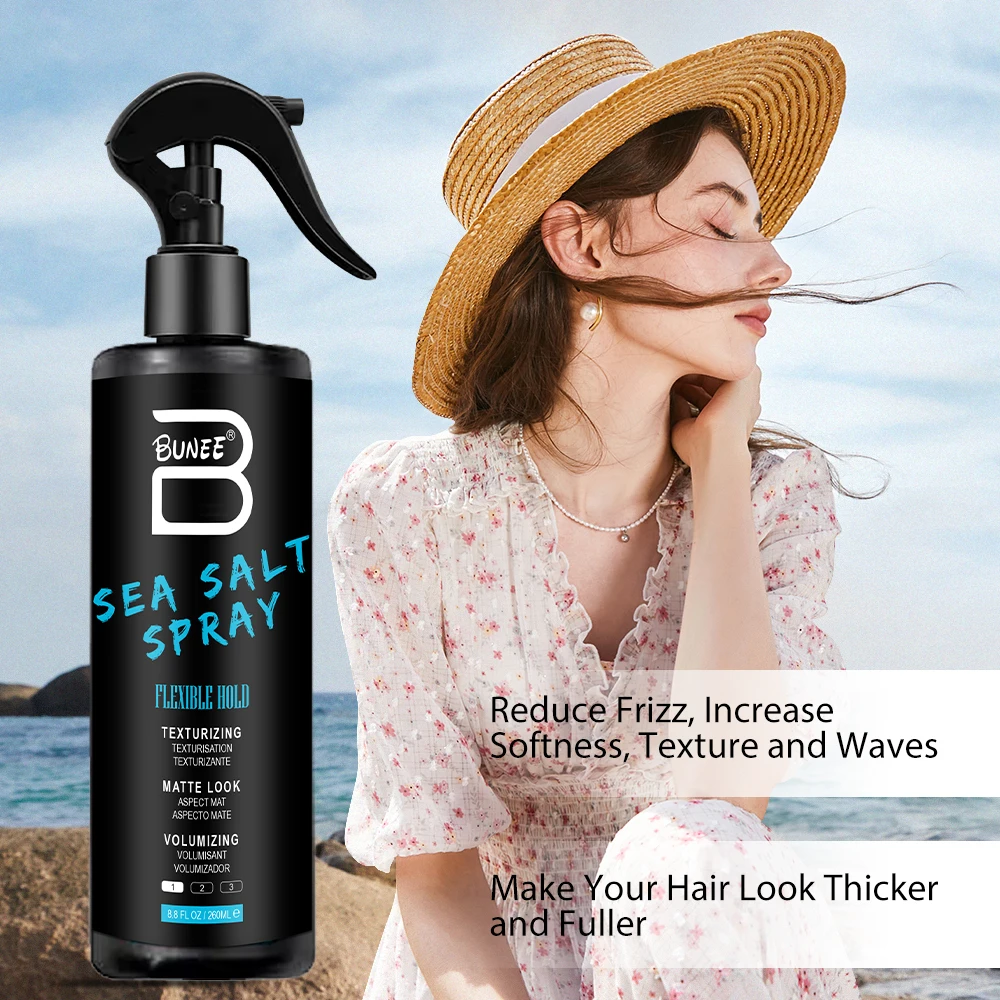 Most Popular Aloe Vera & Red Algae Extract Sea Salt Hair Spray Men Beach Waves Texturizing Spray Hair Detangler Spray