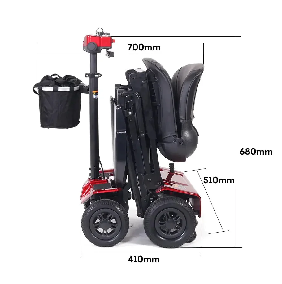 Scooter disabili con un tetto 4 ruote scooter per la mobilita di disabili scooter elettricos a 4 ruote