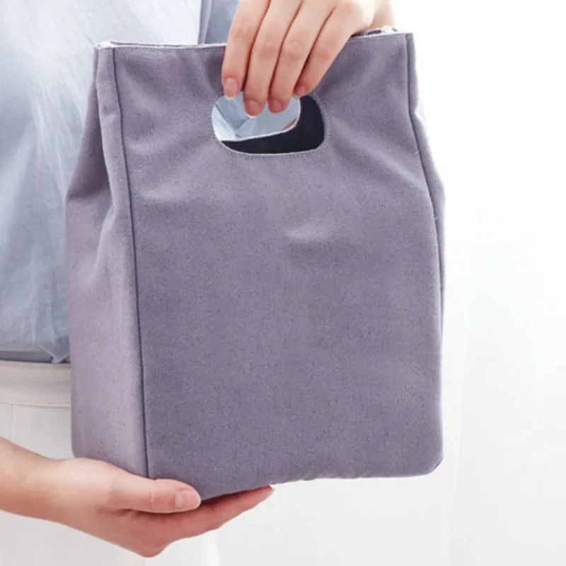 Custom logo blank sublimation heavy duty cooler thermal insulated food cotton canvas lunch tote bag