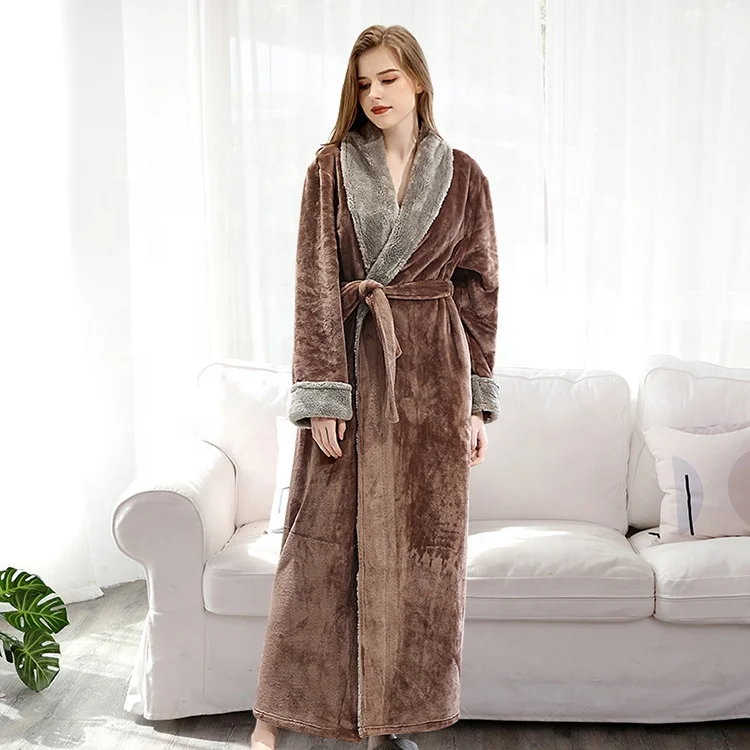 New desgin cotton sleepwear polyester bride family bathrobe set for couple
