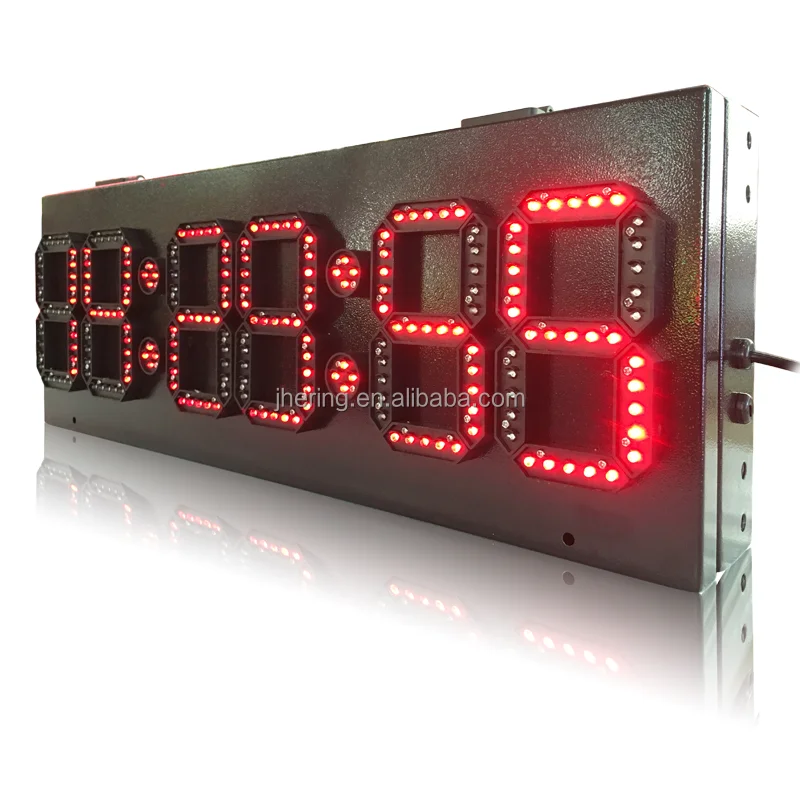 Jhering Outdoor Waterproof Large Size Led 7 Segments Display Led Digital Clock Electronic Stopwatches