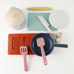 PISSEN 2023 New Custom Silicone Baby Pretend Play house Kitchen Cooking Toys Set Kitchen Toys for Girls Kids