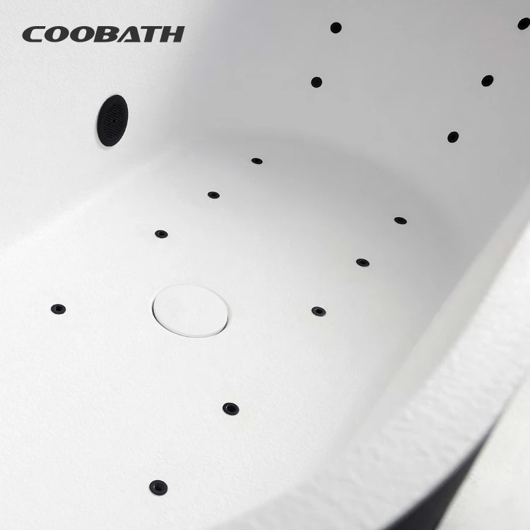 Bathroom Whirlpools Massage Bathtub Modern Artificial Stone Freestanding Bathtubs Spa Bath Tubs