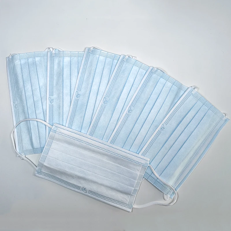 CE Certification Disposable Black Blue Face Mask Surgical Facemask 4Ply Non Woven Medical Mask