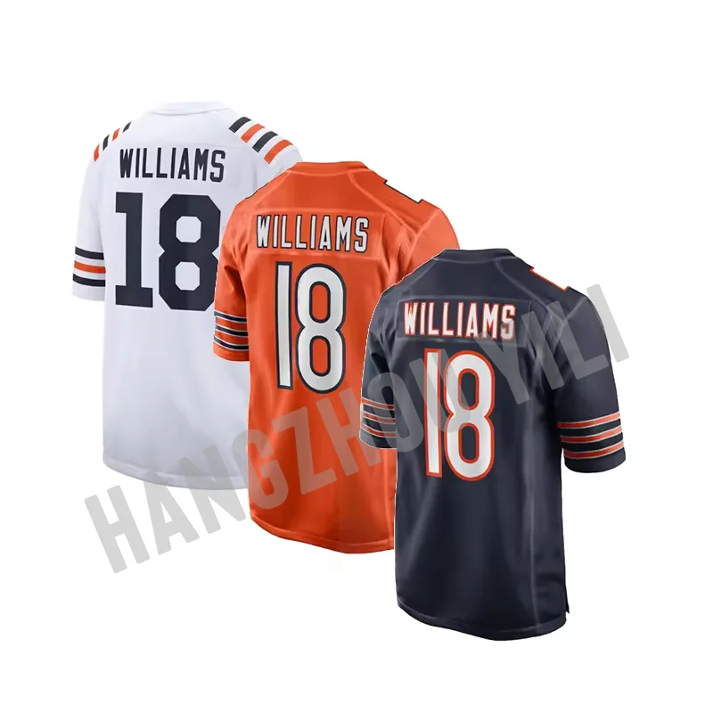 18 Калеб-Вильямс 15 Rome Odunze 4 Swift Keenan Allen мужчины молодые женщины 2 D.j. Футбольная майка Moore Walter Payton