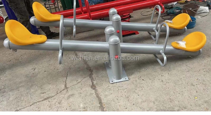 High Quality Children Metal Seesaw with Plastic Seat for Outdoor Playground