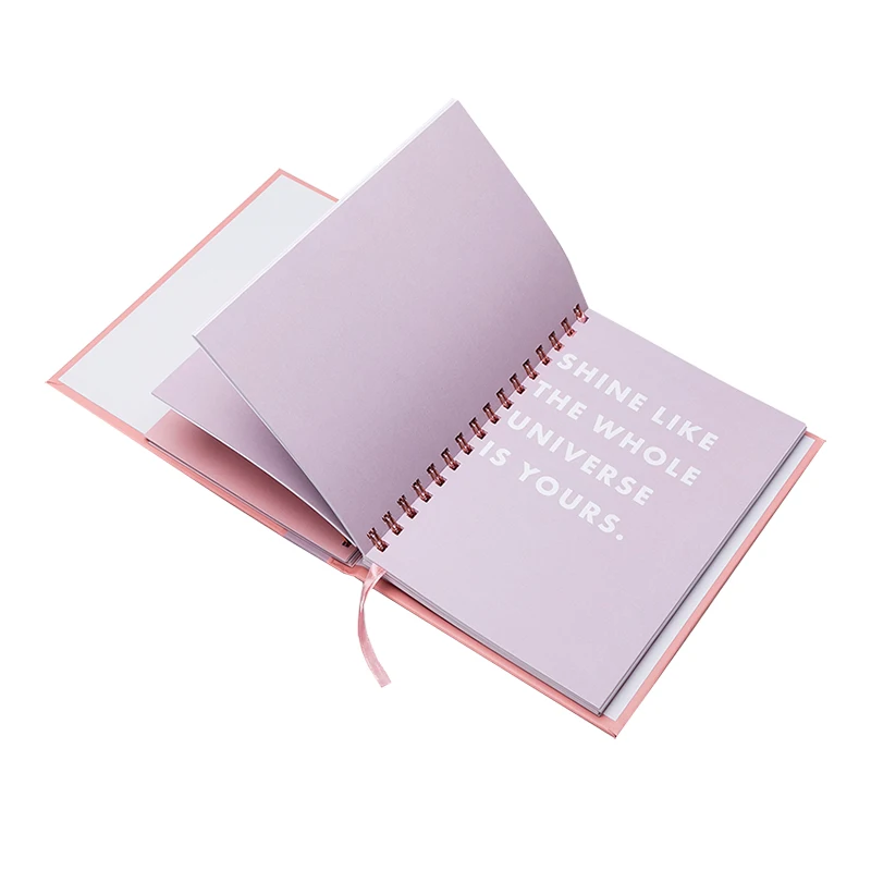 Wholesale custom printed A4 A5 A6 spiral journal notebook paper planner