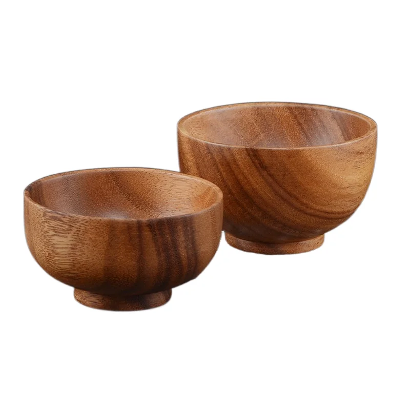 
Custom logo eco-friendly natural coconut shell bowl wood fruit mixed salad bowl 