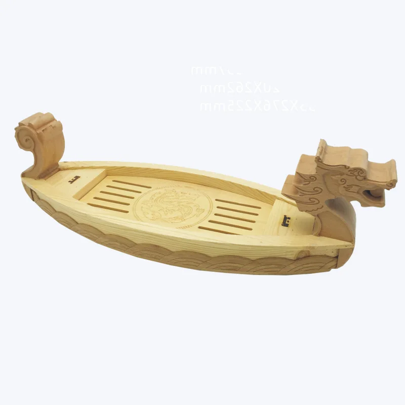 Hensin Japanese Style Restaurant Giant Customized Logo120cm Large Wooden Dragon Sushi Boat Container For Sushi