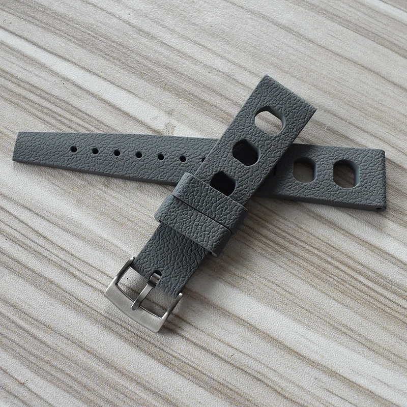 Customize Logo Free Honeycomb Waterproof FKM Rubber Watch Bands With Quick Release Rubber Watch Strap for Diving Sports