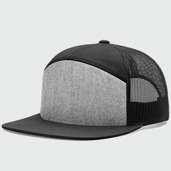 Оптовая продажа 2022 пользовательские Flat Bill 7 панель embroiodery Snapback Кепка и шляпа