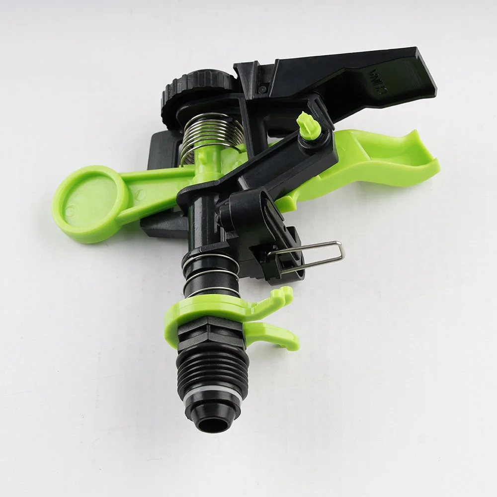 JS Rain gun plastic impluse led garden rotating head sprinklers for irrigation