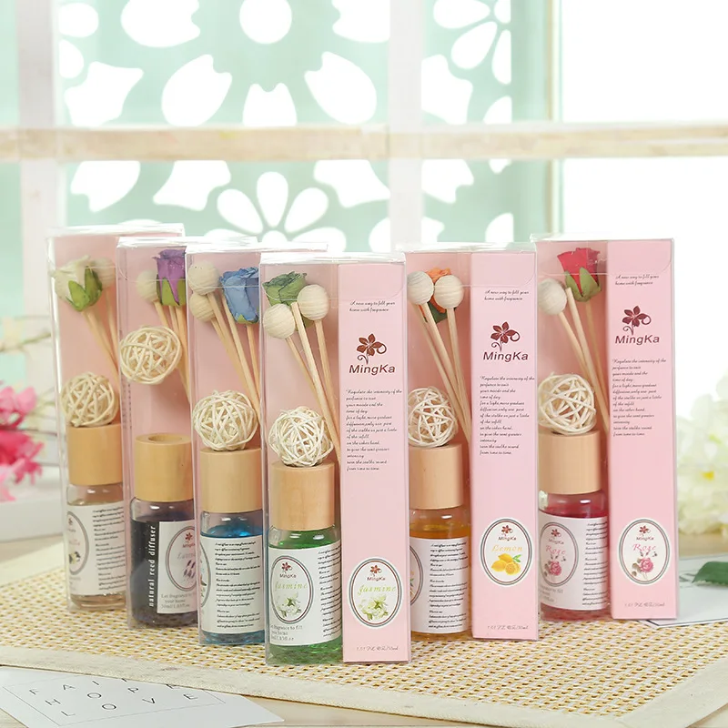 Bathroom Reed Diffusers Sets Air Fresheners glass bottle Rattan Reeds Fragrance Diffuser