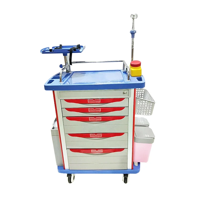 Multi-function Clinic Hospital Medical equipment Emergency Trolley best selling with good price