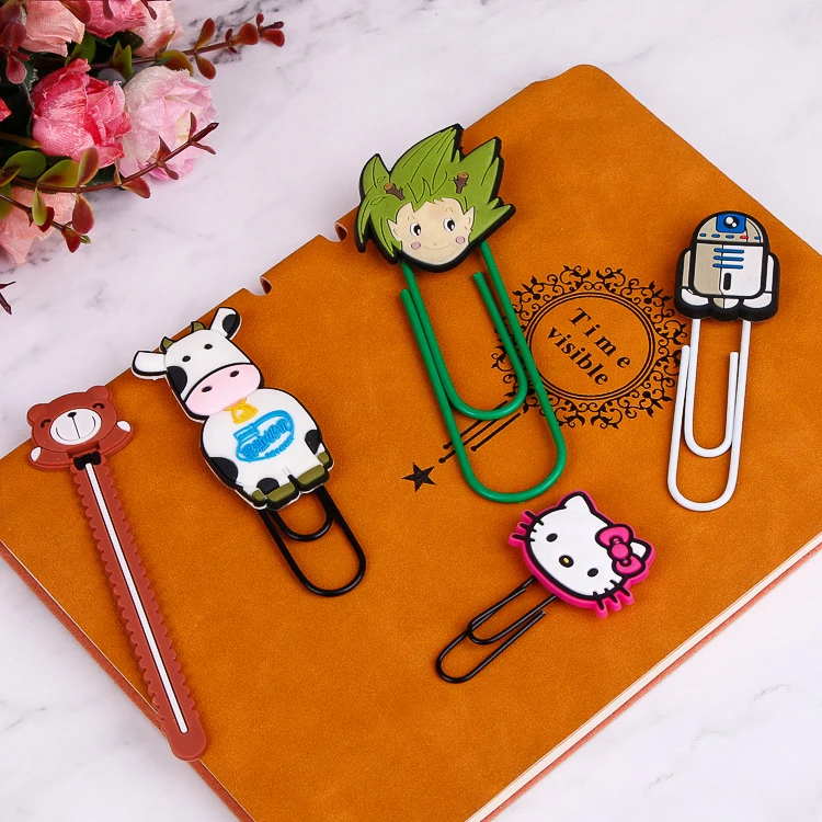 PVC Material Novelty 3D Stereo Cartoon Bookmarks, Book Mark Gifts for Kids 3D Animals Funny Cute Plastic Page Label Bookmarks