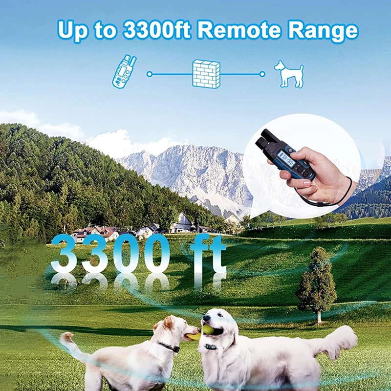 Factory Custom One Tow Two Dog Stop Bark Control Training Collar Remote Control Pet Stop Bark Shockproof Dog Collar