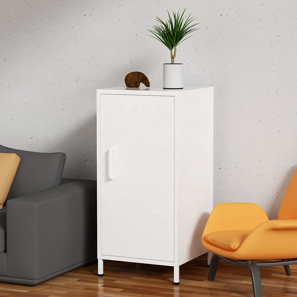 KD structure colorful household furniture single door steel cabinet metal storage cabinet for living room bedroom