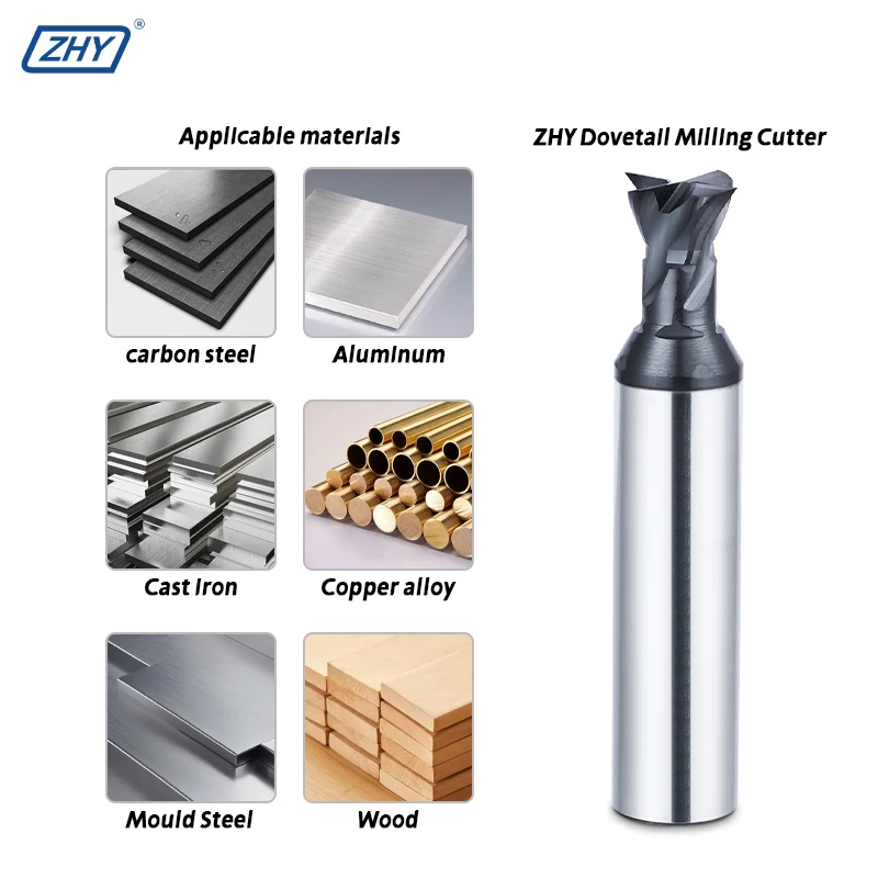 ZHY oem odm customized carbide coating swallow cutterend milling cutter for steel
