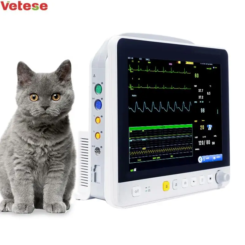 Yonker 12inch 6   multiparameter patient monitor cardiac monitor vet monitor  touch screen bulit-in printer