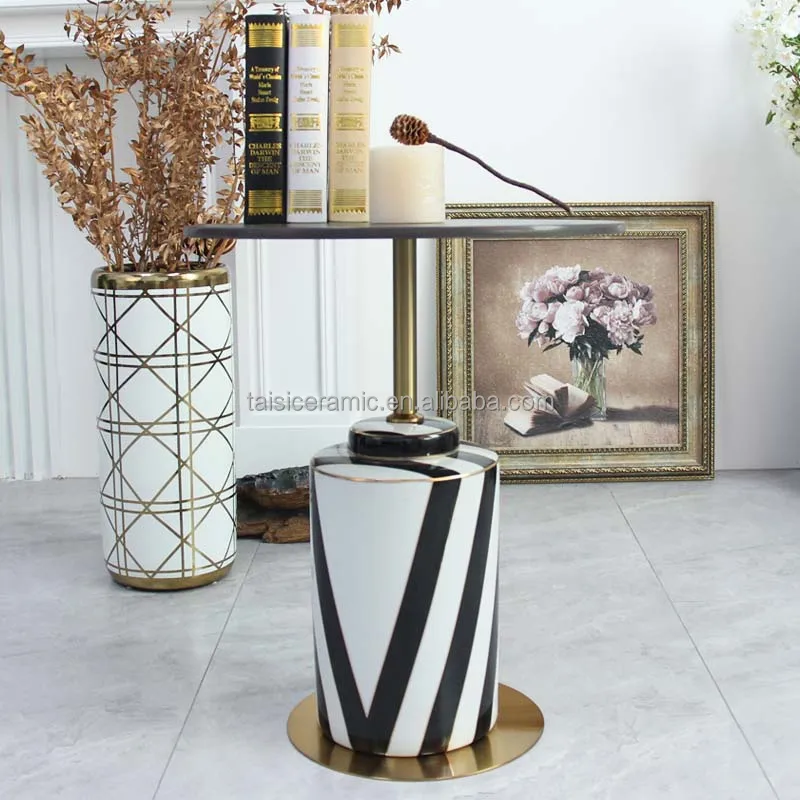24 inch ART decor corner table desk side table 21.5 INCH end table for living room garden coffee shop