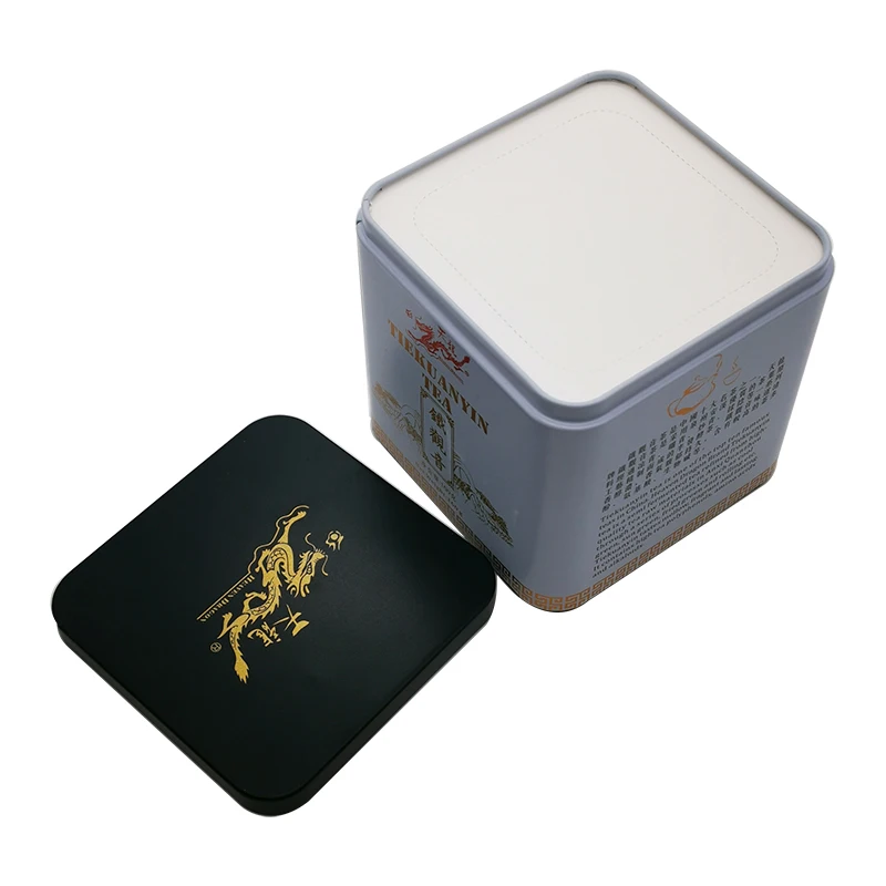 Manufacture Candy Jar Tea Tin Metal Can Custom Color Chocolate Square Metal Box