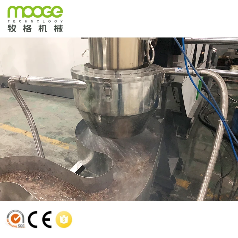 plastic pe pp recycling extruder granulating pelletizing machine