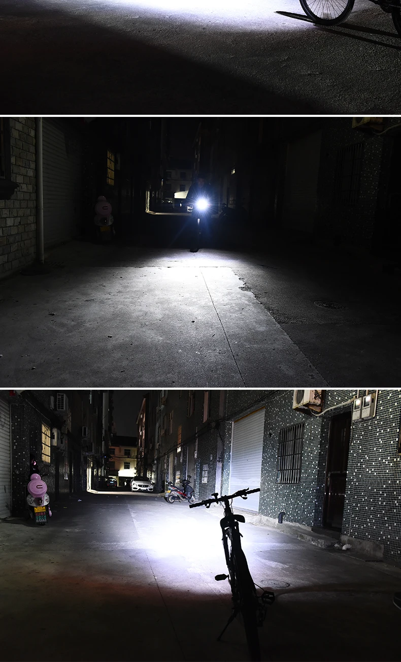 New 5200mAh Bike Light USB Rechargeable 3000 Lumens Bike Headlight 4T6 LED Super Bright Flashlight Front Lights and Back