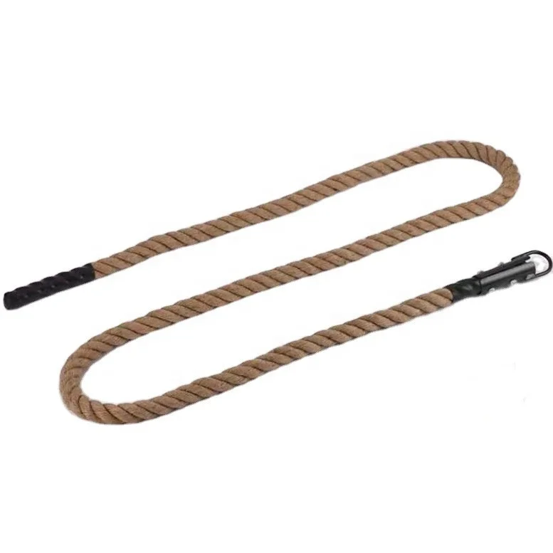 Gym Equipment Climb Rope Dia 50mm Training Rope With Hook Body Building Jute Climbing Rope