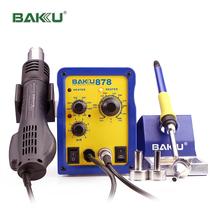 BAKU Hot Selling infrared bga rework station+Soldering Iron Station hot air BK-878