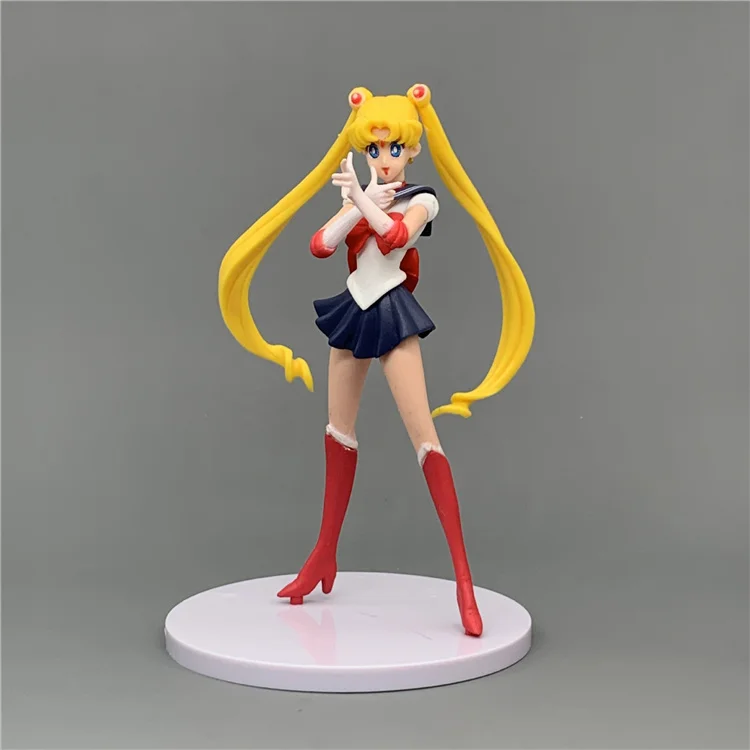5PCS/SET Sailor Moon Action Figures Chiba Mamoru Chibiusa Kino Makoto Cartoon PVC Anime Figure Toy