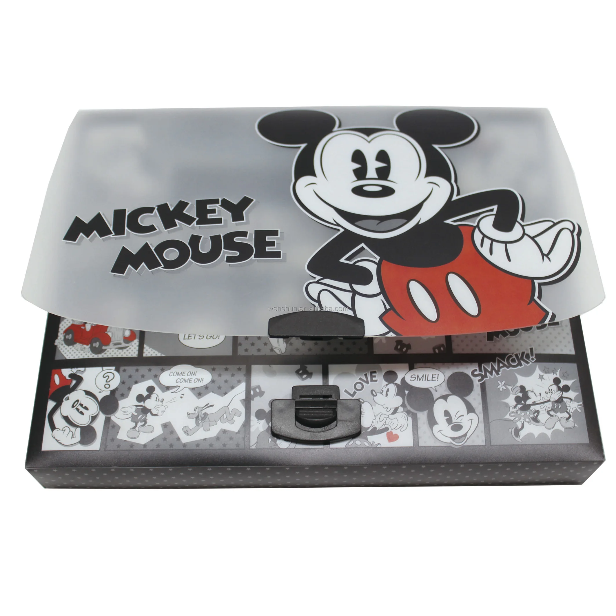 A4 Size Plastic Portfolio Briefcase PP Document Bag Plastic File Box with Handle PP file Case