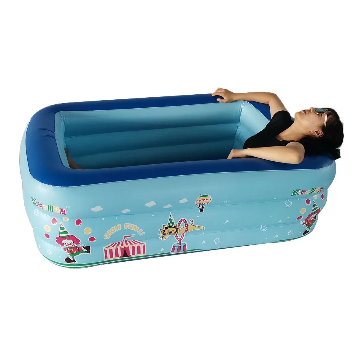 Inflatable PVC plastic pink portable intex above ground outdoor swimming pool for children families bathing recreation