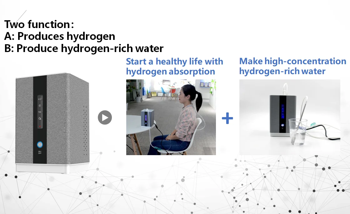  99.99% pure health gas inhalation machine PEM portable hydrogen