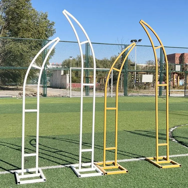 Horn shape ox Horn shape metal wedding arch empty frame for wedding flower decoration