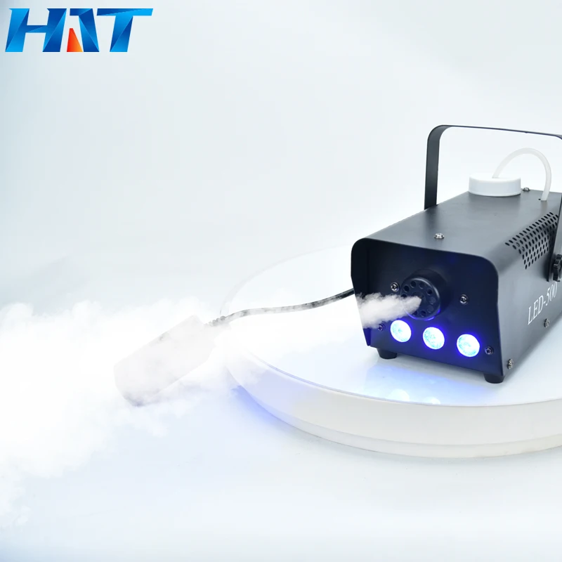 HAT 2024 New style best dmx wireless mini fogging machine 500w fog machine mi ni with led small