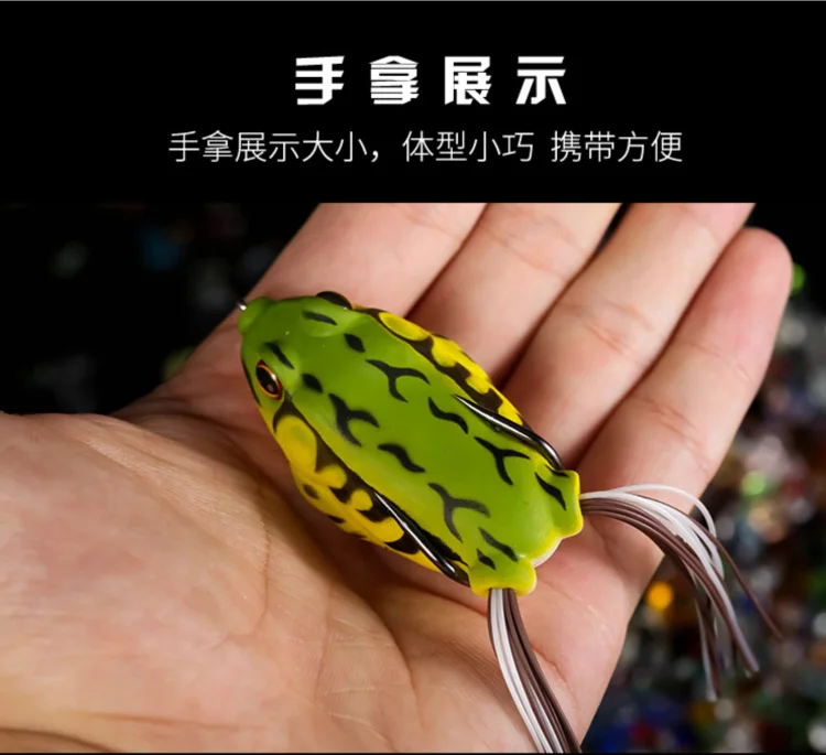 TOPLURE Frog 5cm 9g 5.5cm 12g Top Water Bionic Soft Frog Fishing Lure Silicone Artificial Simulate  Frog  Bait in River and Lake