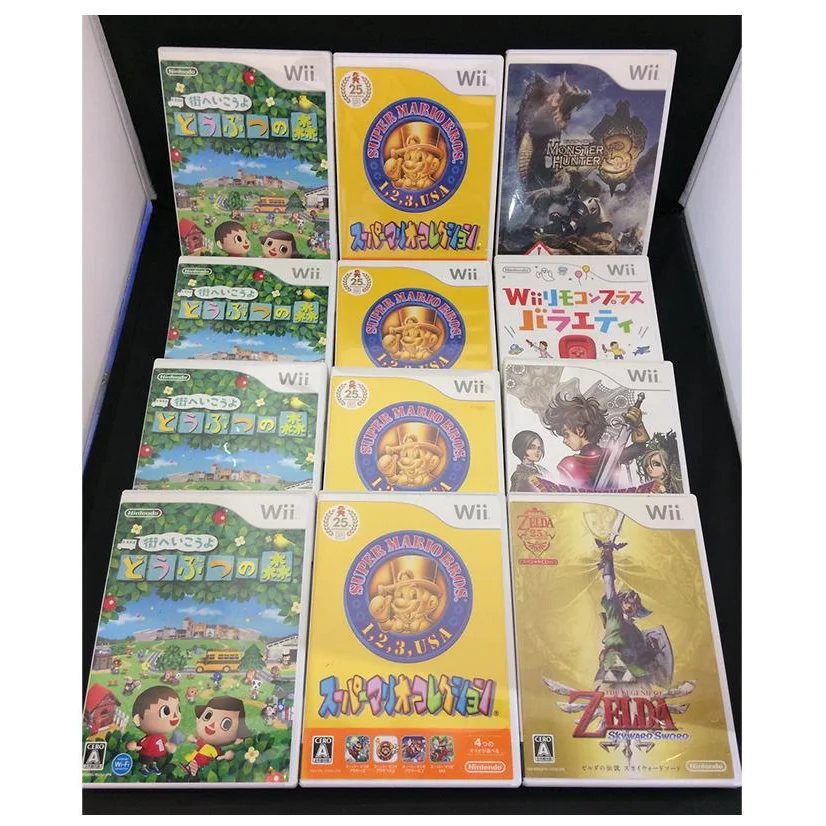Japanese made very popular 70 wii programs set used fun video games