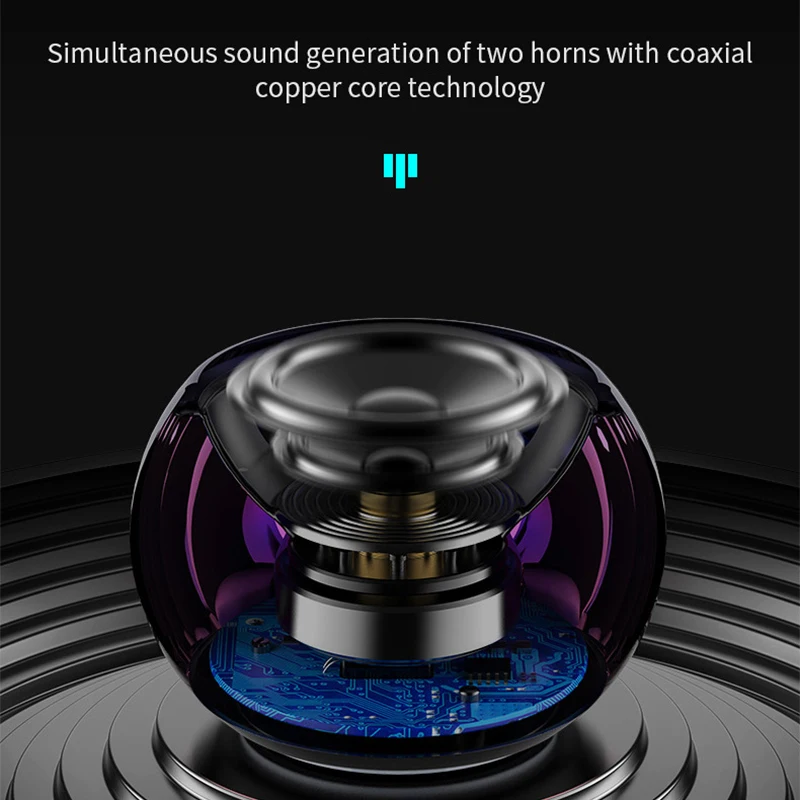 M3 Colorful Wireless Speakers 3D Mini Electroplating Round Steel Cannon Blue tooth Speaker Radio Support U Disk Subwoofer