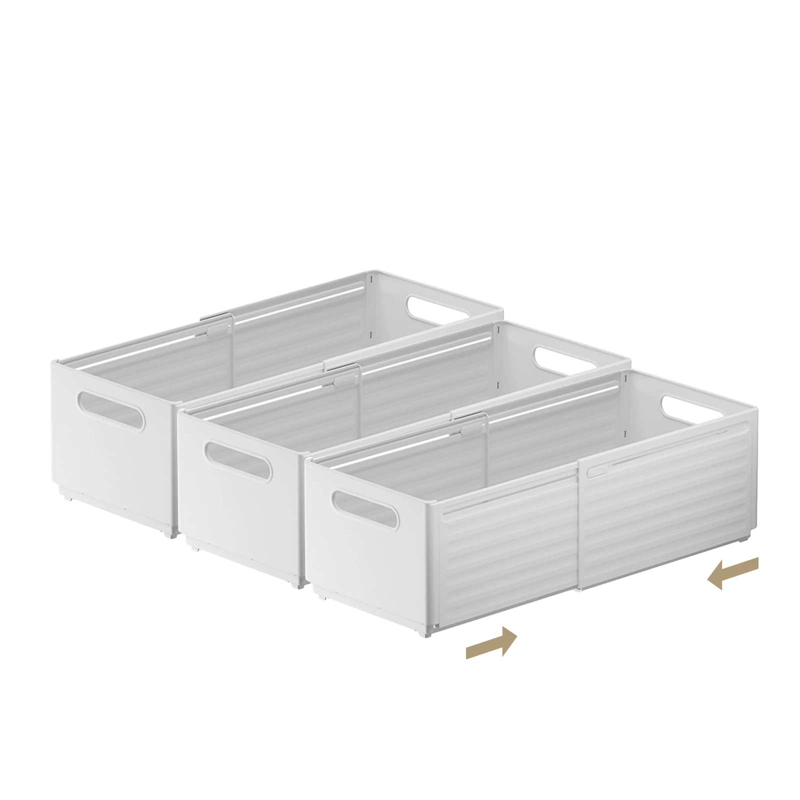 Stackable Retractable Storage Box Expandable Pull out Cabinet Organizer Collaspiable Stretchable Slide out Organizer
