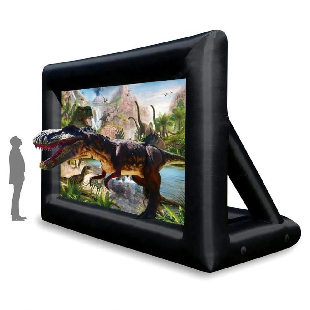 14Ft 16:9 гигантский открытый задний двор кинотеатр проектор надувной телевизор для продажи