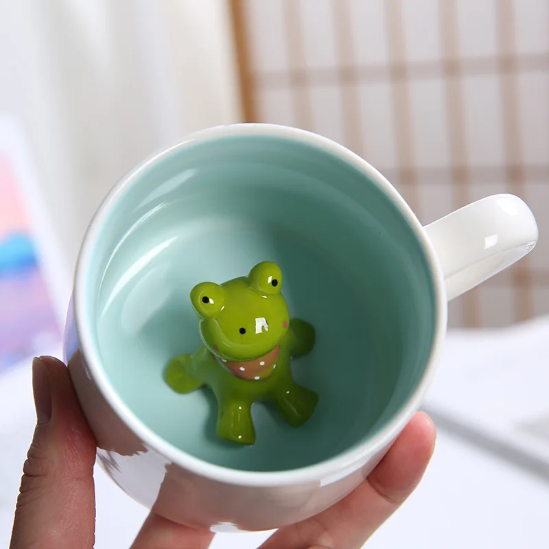 Wholesale Creative Retro Couple Tea Coffee Cup Gift Set Taza Caneca Unicorn Ceramic Mug With Lid