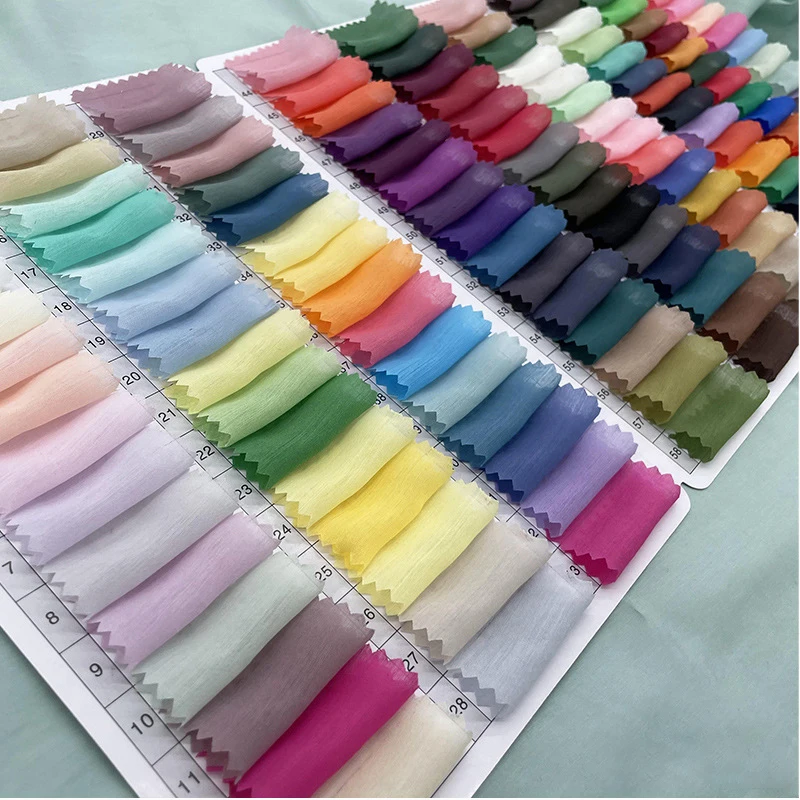 Hot sale 100 ready colors no MOQ ECO-friendly light tencel silk nylon chiffon fabric for summer shirt