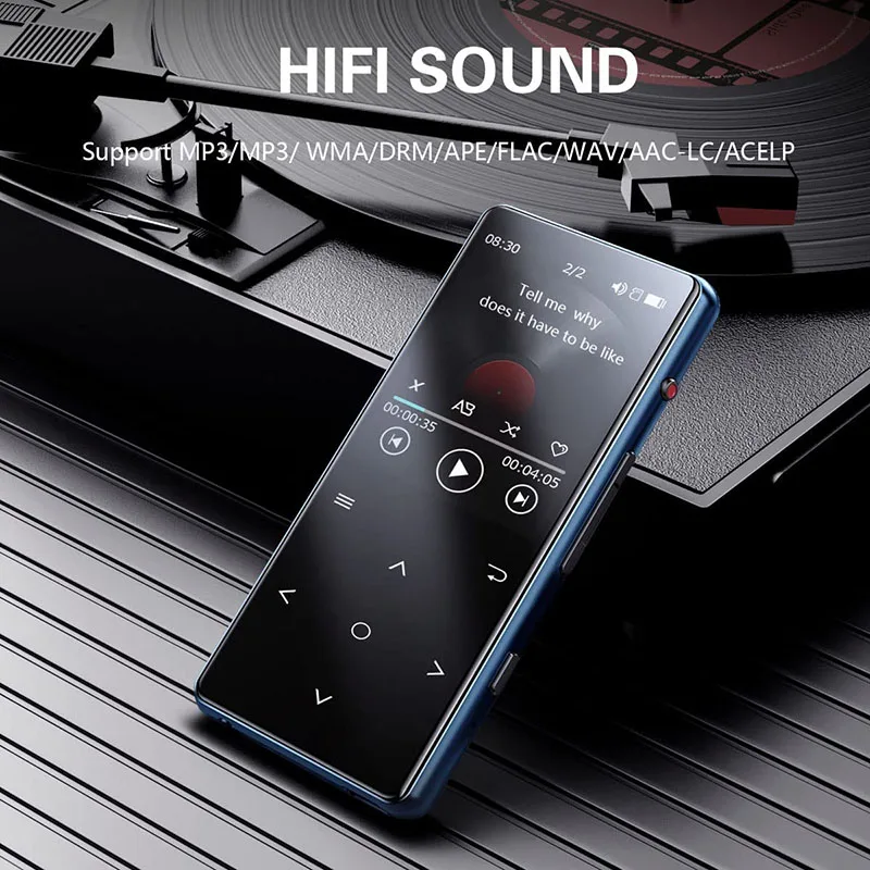 High Quality 2.4 Inch Screen Digital Bluetooth Portable MP3 MP4 Player with Lossless Sound and 64GB Reproductor