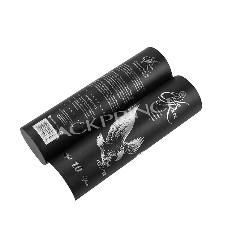 Wholesale Luxury Custom Paper Black Rigid Cardboard Magnetic Single Champagne Flute Wine Bottle Gift Packaging Box For Whisky