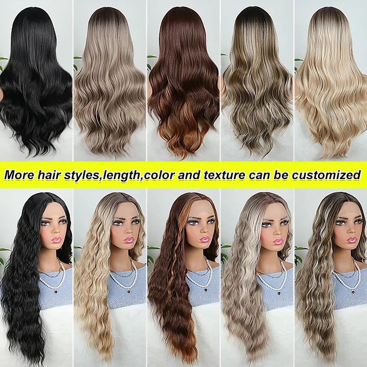 Julianna Hair Smooth Tangle Free Cheap Kanekalon Futura Fiber Wholesale Heat Resistant Premium Blonde Lace Front Synthetic Wigs