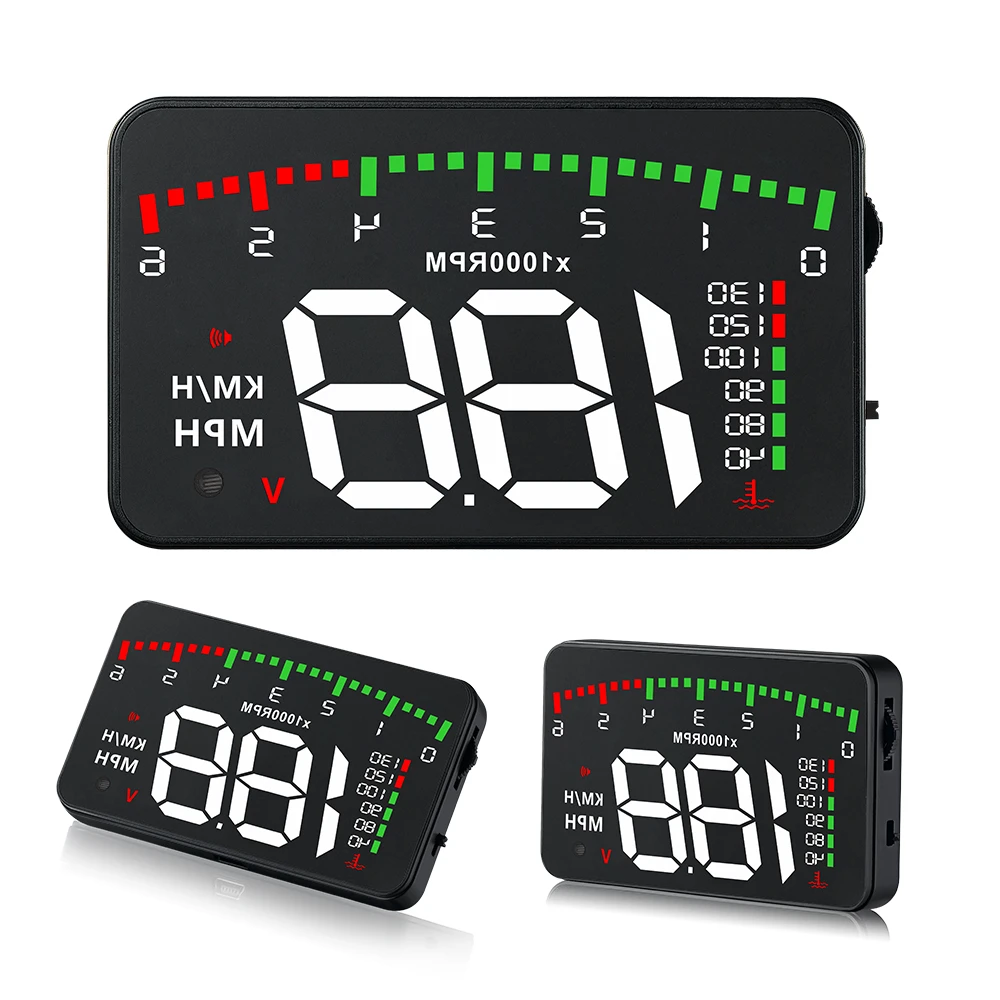 Новый Улучшенный Автомобильный дисплей OBD2 HUD M3 цифровой скоростной проектор охранная сигнализация температура воды об/мин км ч миль/ч спидометр