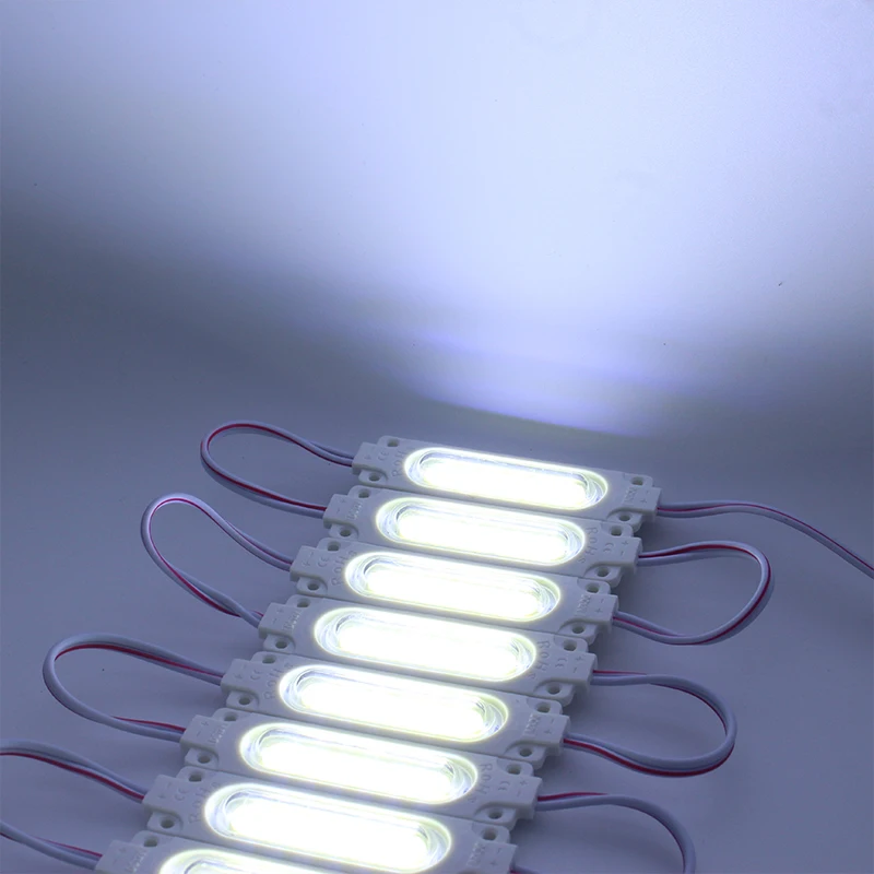 Dc12v 24V COB Led Modules Light Smd Injection Light Single Color 7019 6 Chip Waterproof Outdoor Ip67 Cob Module For Sign Box