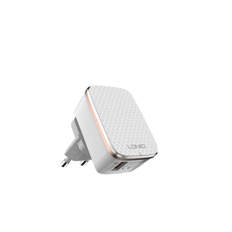 Настольное USB-зарядное устройство A1204Q с одним портом быстрой зарядки QC3.0 для сотового телефона Xiaomi/Huawei/Vivo